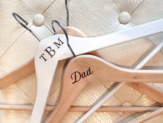 Engraved Wooden Coat Hanger