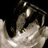 stemless wine glass sepia