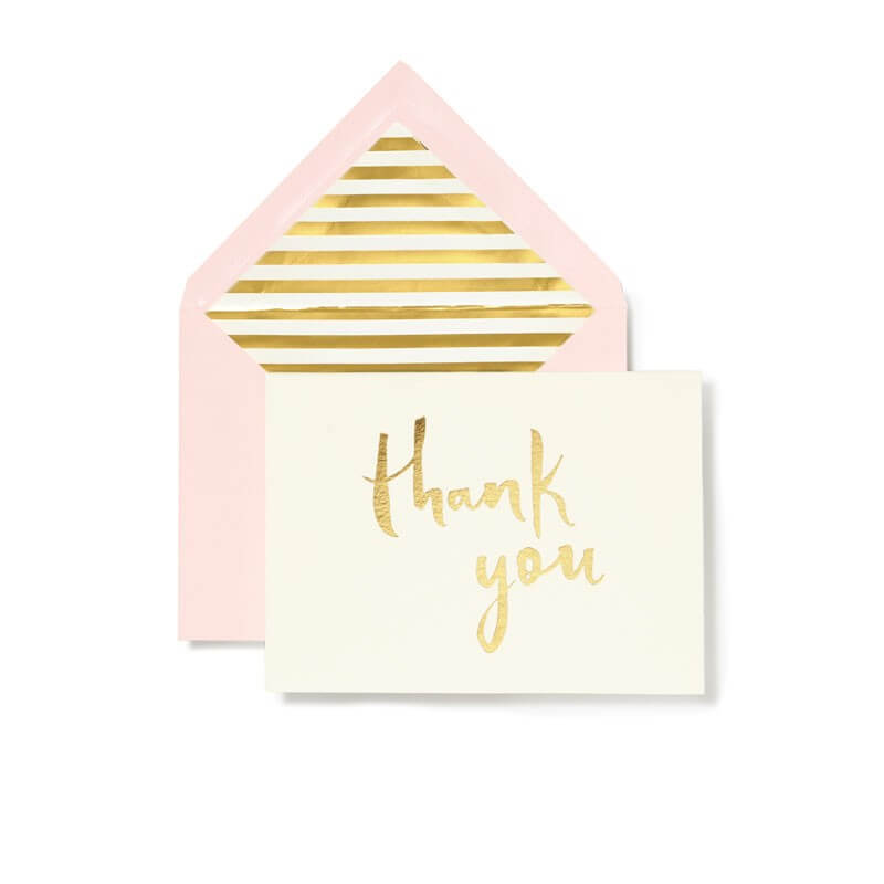 Kate Spade NY - Thank You 10 Set Gold - Grand Engrave