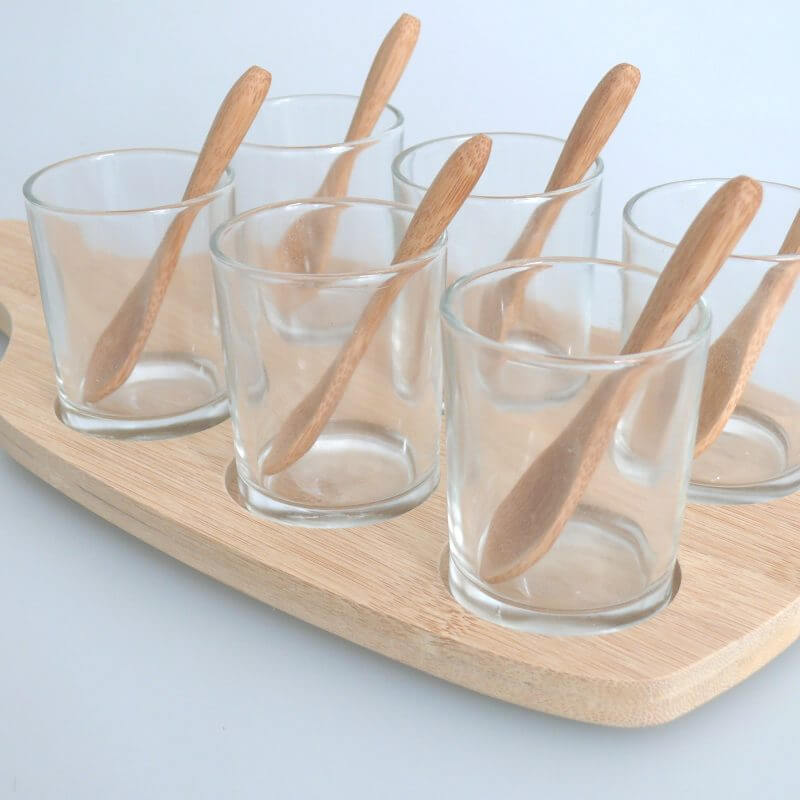 Sorrento Six Shot Glasses on Wooden Service Tray