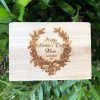 large wooden mothers day flower plant box front view