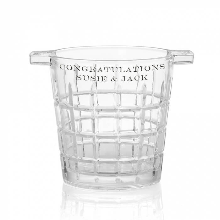 Personalised Gift Idea Louis Crystal Ice Bucket w Engraving