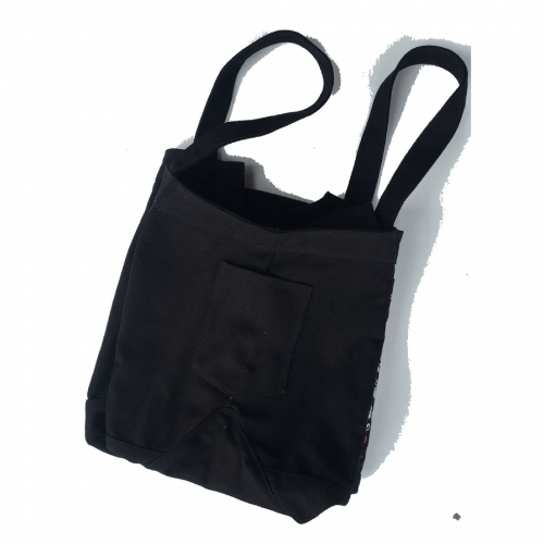 large heavy duty canvas tote shopper side view