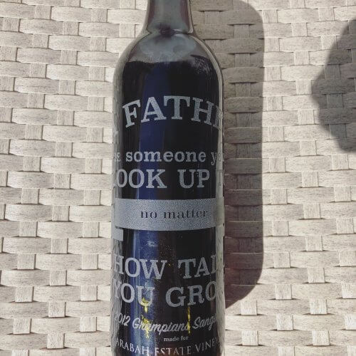 Engraved Sangiovese Red Wine Father's Day Gift FRONT